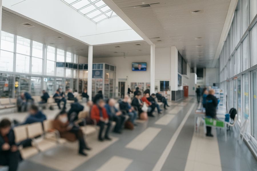 Зал ожидания и кассы автовокзала Брест
